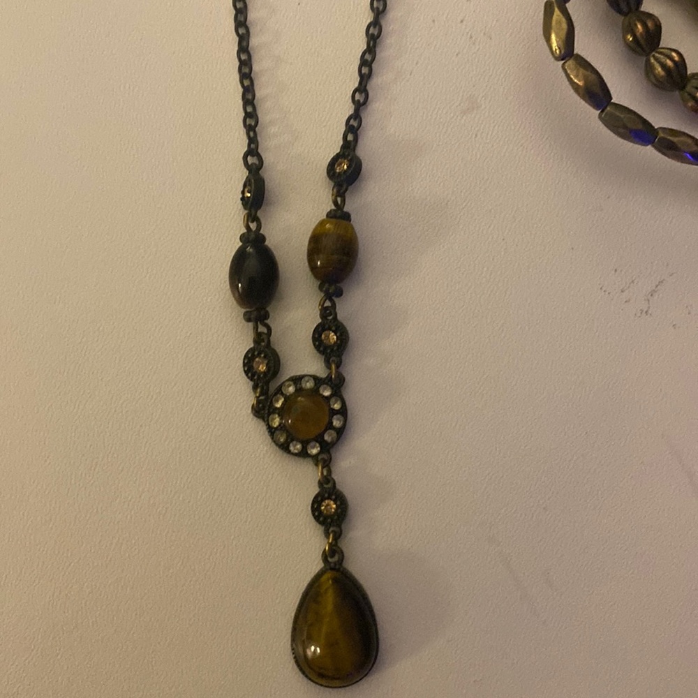 Brown Bracket and Necklace Set